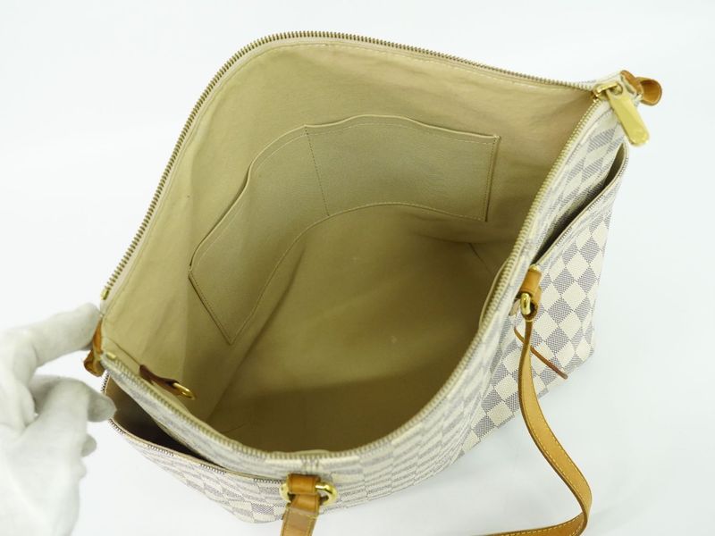 Authentic Louis Vuitton LV Old Shape Totally MM Damier Azure Shoulder Bag Tote