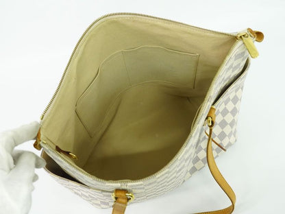 Authentic Louis Vuitton LV Old Shape Totally MM Damier Azure Shoulder Bag Tote