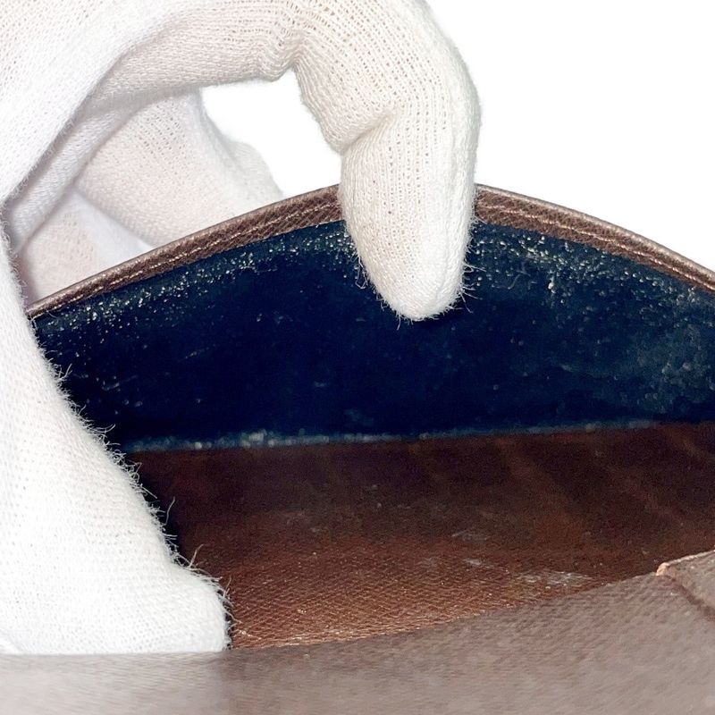 Louis Vuitton Damier PVC Set of 2 Wallets Brown 377717 Long Wallet