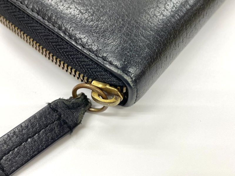 Gucci Animalier Bee Leather Zip Around Wallet Round Zipper Bee Long Wallet