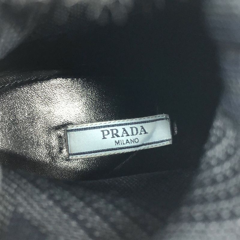 Prada Sock Heel Boots Navy 39 1 2