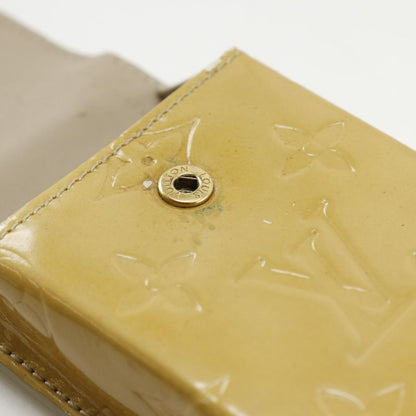 Louis Vuitton Green Cigarette Case M91048 Monogram Vernis Beige Th0021 Ladies