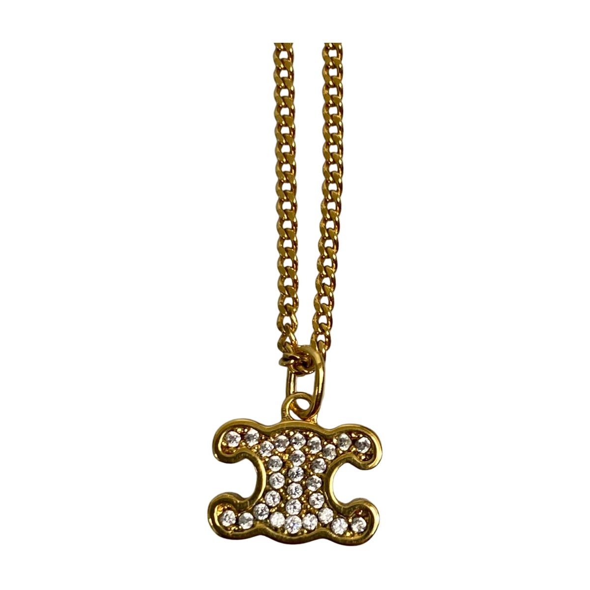 Celine Triomphe Rhinestone Necklace Approx 42cm (16.54in)