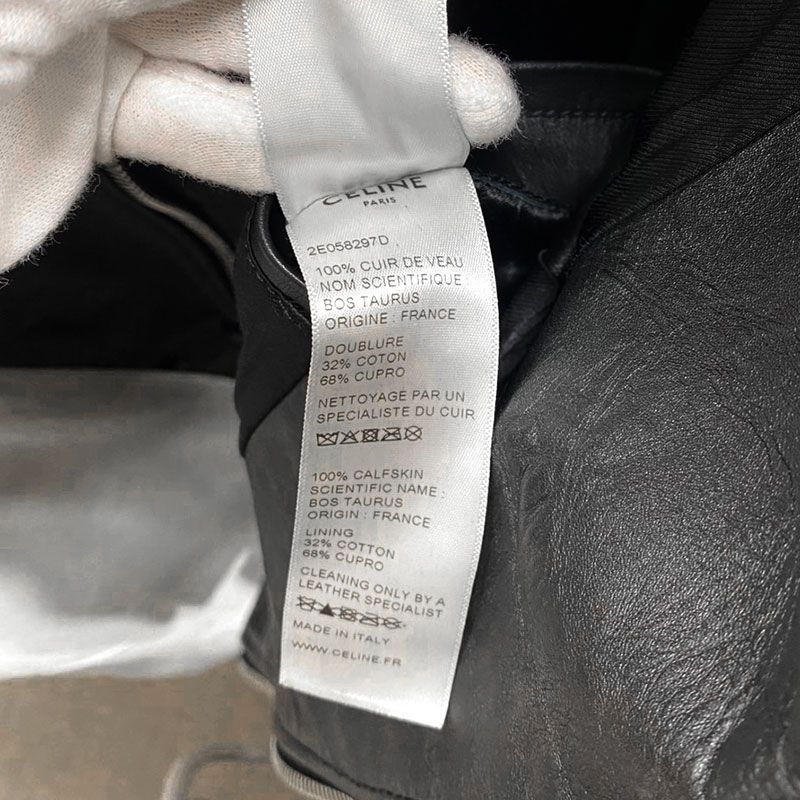 Celine Classic Biker Leather Riders Jacket 2e058297d 46