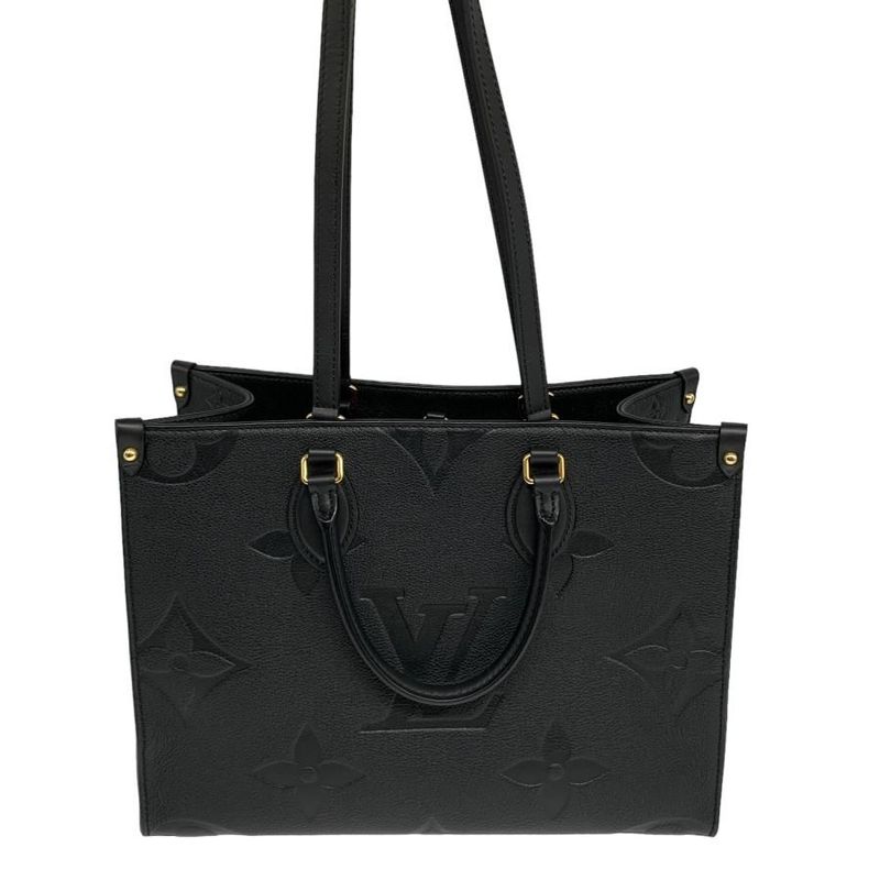 1314 Louis Vuitton Tote Shoulder Bag On The Go MM M45595 Monogram Noir Black