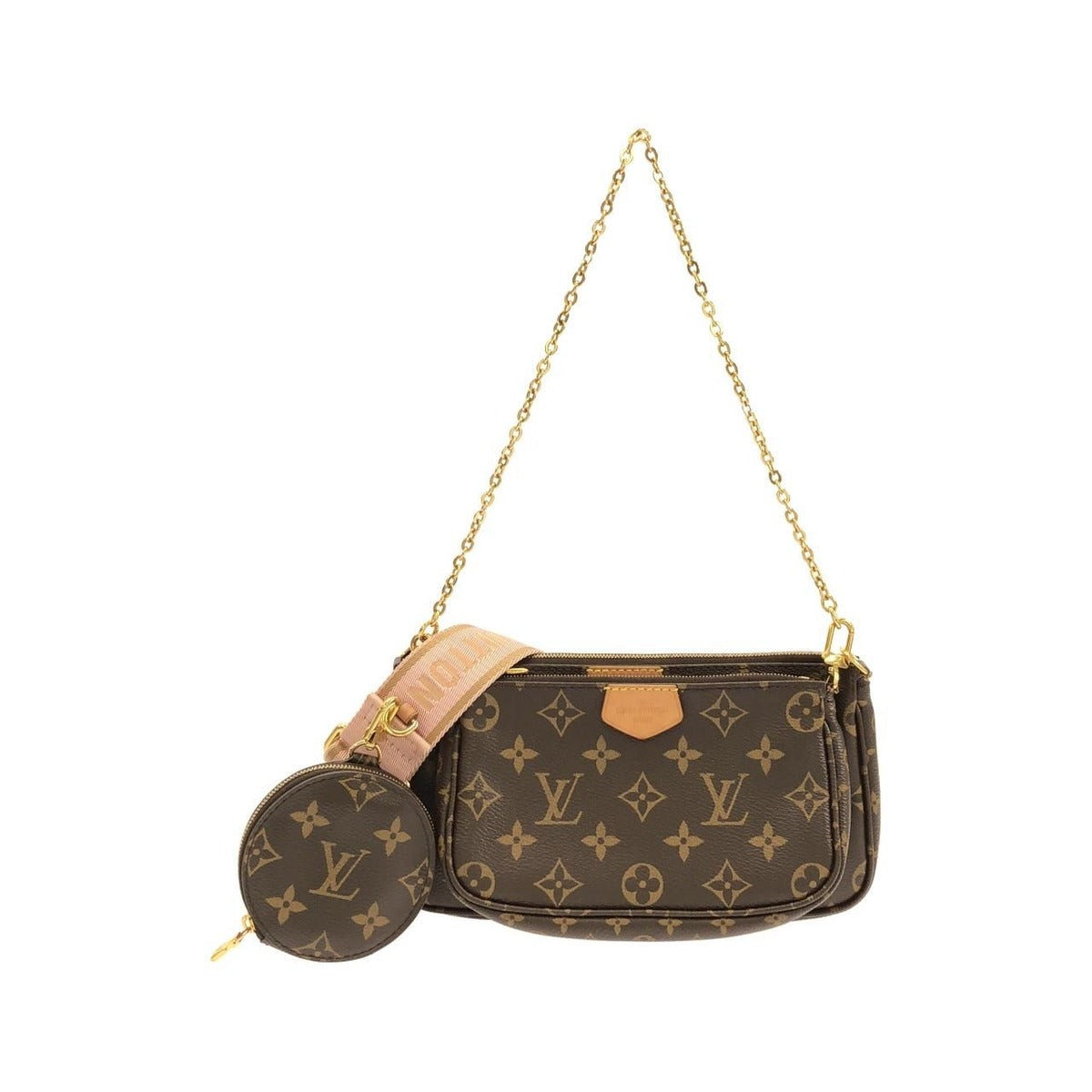 Louis Vuitton Monogram Multi Pochette Shoulder Bag Brown Marron