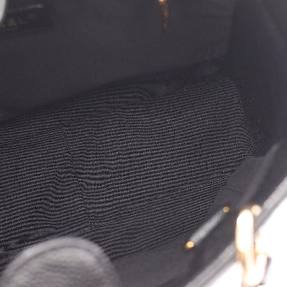 Chanel Tote Quilted Petite Shopping PST Black Leather Chainto — view 14