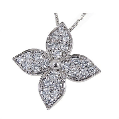 Louis Vuitton Idylle Blossom Pendant White Gold 18K Diamond Brooch Necklace