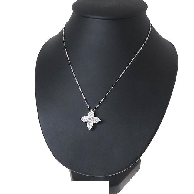 Louis Vuitton Idylle Blossom Pendant White Gold 18K Diamond Brooch Necklace — view 8
