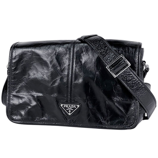 Prada Shoulder Bag Soft Looks Leather Nero