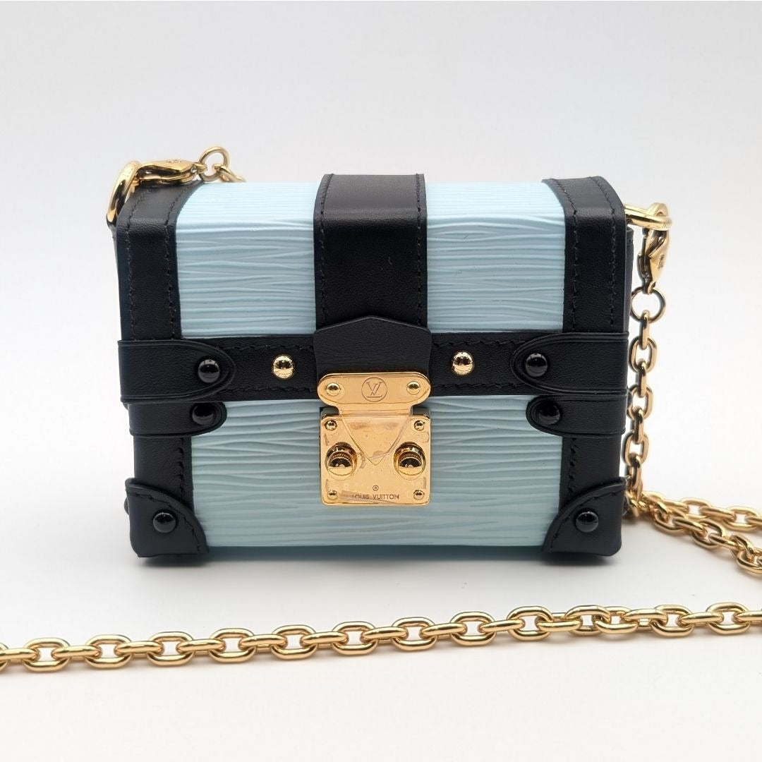 Louis Vuitton Portefeuille Trunk Epi Blue Shoulder Bag