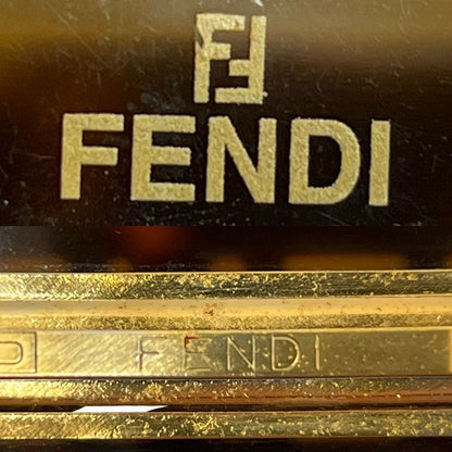 Fendi Logo Tortoiseshell Barrette Hairpin Hair Brown — view 2