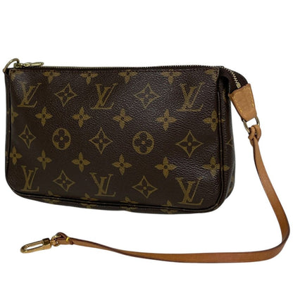 Louis Vuitton Pochette Makeup Cosmetics Pouch Monogram Brown