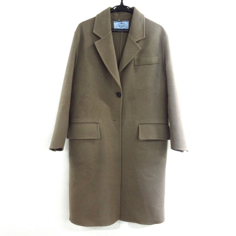 Prada Coat Size 36 S Women - Gray Beige Long Sleeves / Cashmere / Winter