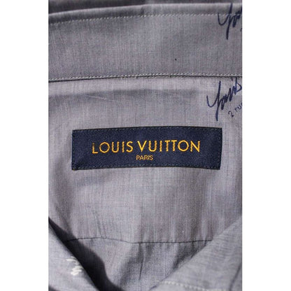 Louis Vuitton 20 AW Rm202 Q XOA Hjs41 W DNA Collar Logo Long Sleeve Shirt Men XS — view 3