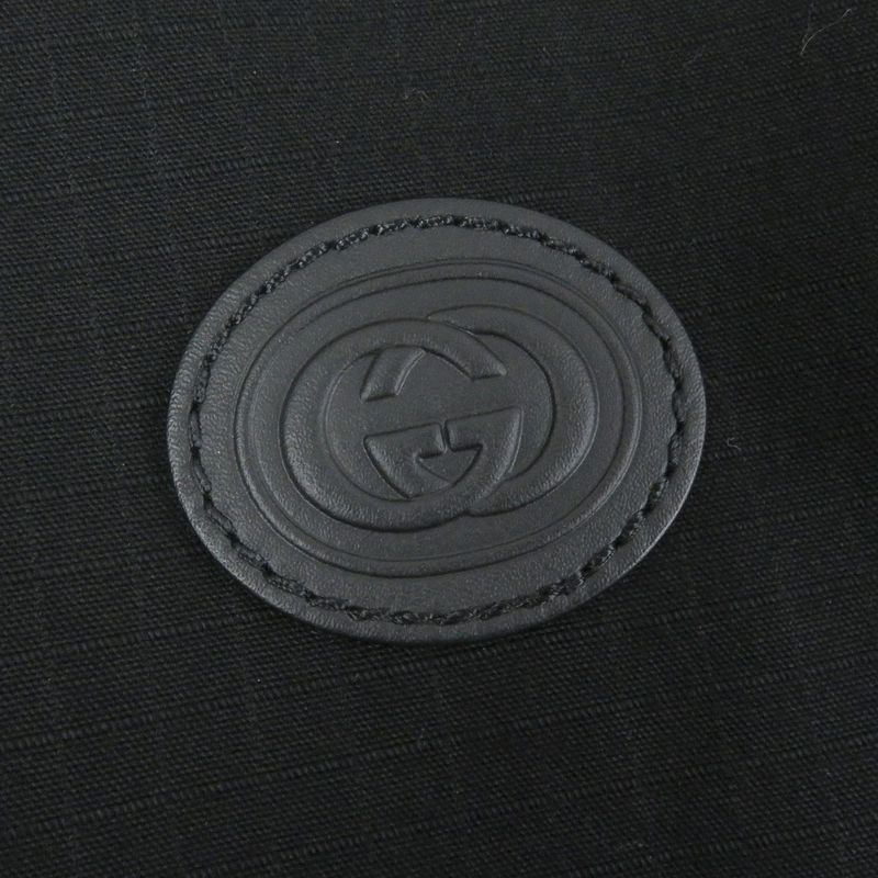 Gucci 770276 GG Ripstop Nylon Reversible Blouson Jacket Black 50 Made In Italy