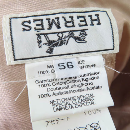 Hermes 100% Cashmere Silver Hardware Cadenas Zip Bucket Hat Black 56 Made In