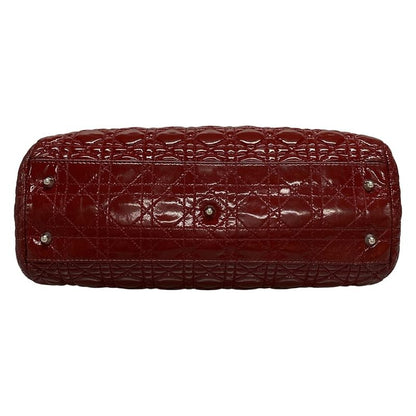 Dior/christian Dior Tote Bag Canage Stitch Red Leather