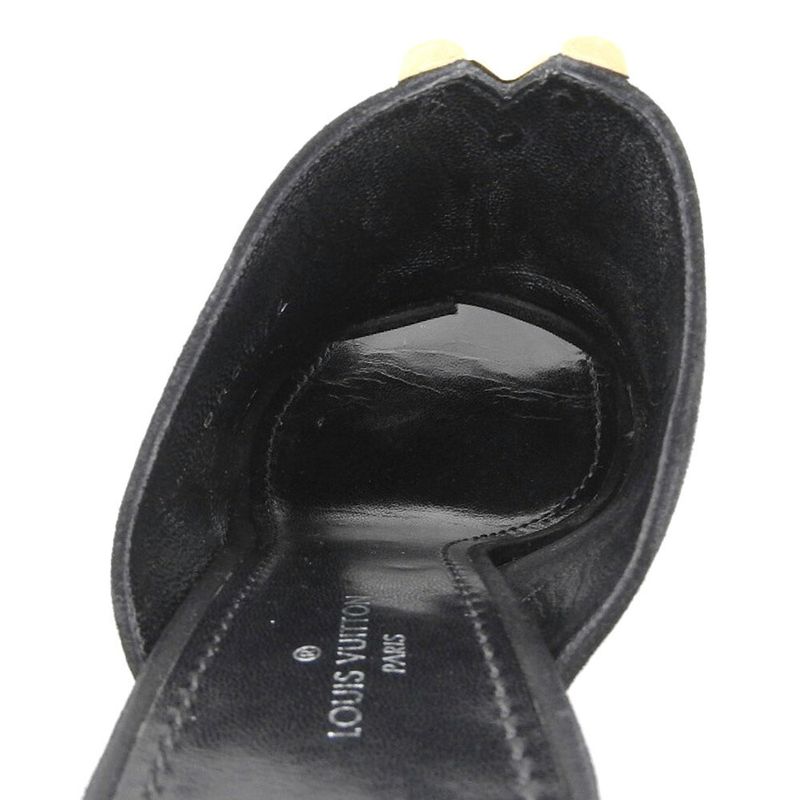 Louis Vuitton 2016 Item Essential V Suede Leather Open Toe Sabo Sandals Mules