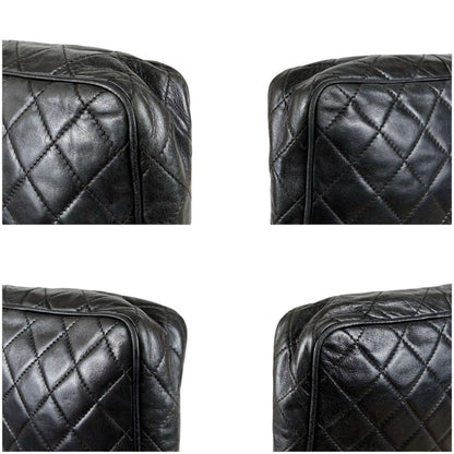 Chanel Quilted Chain Shoulder Bag with Tassel Charm CC Logo Black Lambskin — view 6