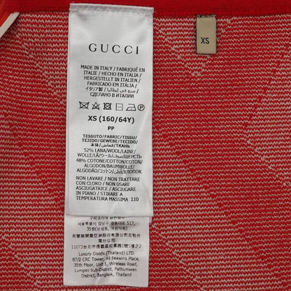Gucci Striped Skirt Bottoms Women's Wool Red Ivory #xs Italy