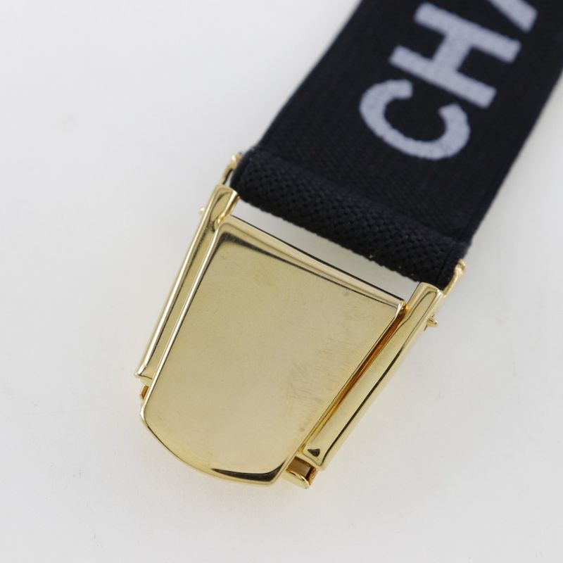 Chanel Armband Clip Logo Rubber And Gold Plated Black Ladies Miscellaneous