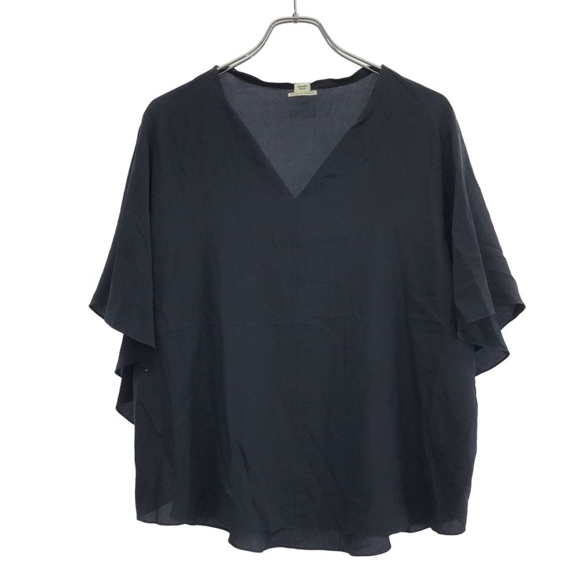 Hermes Pullover Silk Top Navy 42