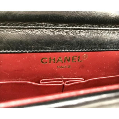Chanel Quilted CC Logo Turnlock Limited Edition Chain Shoulder Bag Black