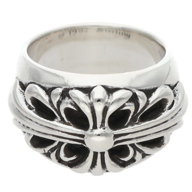 Chrome Hearts Flrl Crs Floral Cross Silver Ring