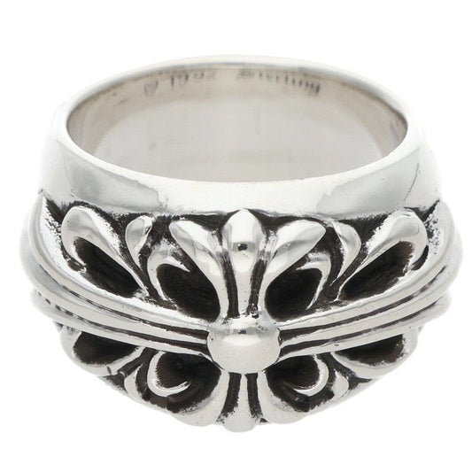 Chrome Hearts Flrl Crs Floral Cross Silver Ring