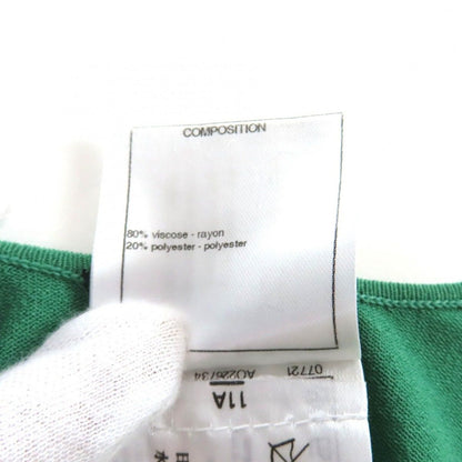 Chanel Big CC Logo Crew Neck Short Sleeve Top Green 34 — view 7