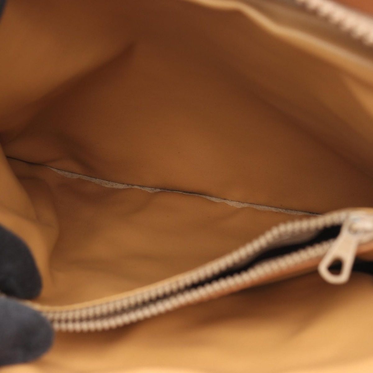 Celine Shoulder Bag Macadam Dark Brown Canvas Leather — view 12