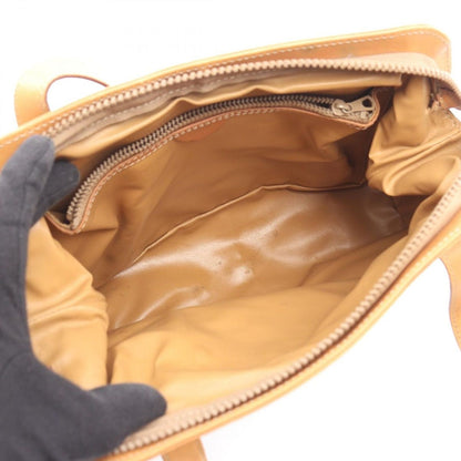 Celine Shoulder Bag Macadam Dark Brown Canvas Leather — view 3