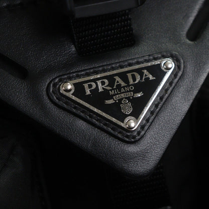 Prada Nylon Leather Re-Nylon Triangle Logo Triangular Plate Messenger Shoulder Bag Book — view 7