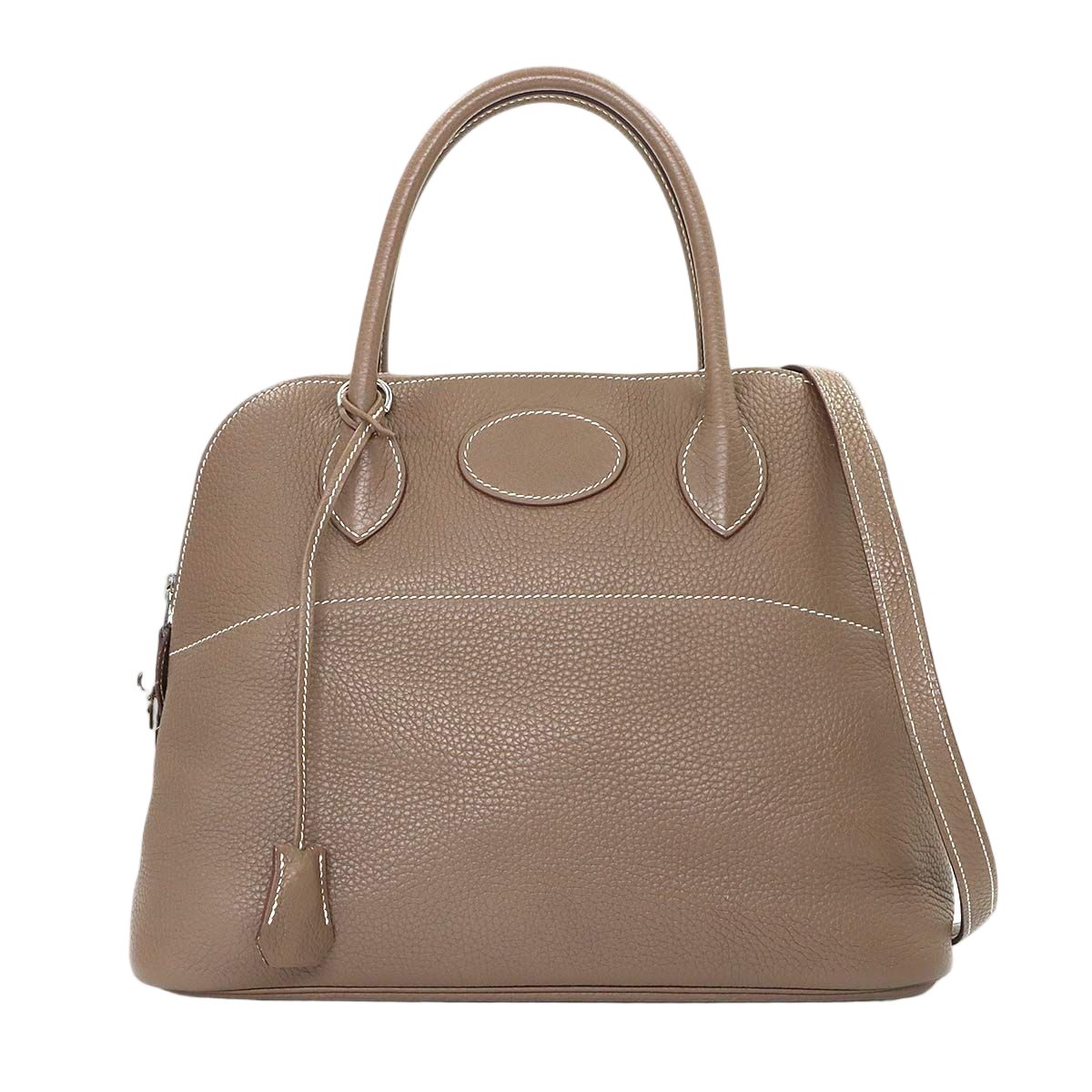 Hermes Bolide 31 2-Way Bag Taurillon Clemence Etoupe Silver