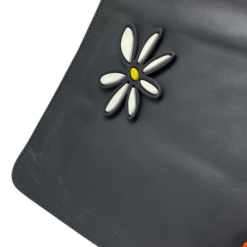 Fendi 7n0078 Faith Clutch Bag Second Bag Clutch Pochette Logo Leather Rubber