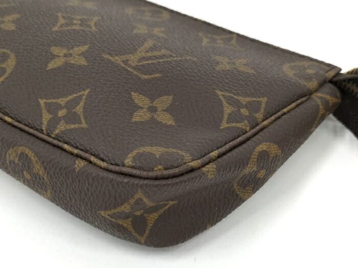 Louis Vuitton Mini Pochette Accessoire Handbag Monogram Brown M58009