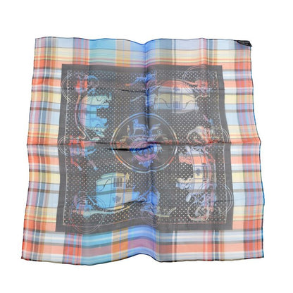 Hermes Carre 55 Scarf Madras Exlibris Bandana Silk Multicolor Accessory