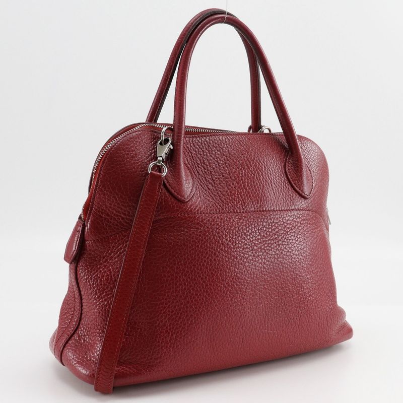 Hermes Bolide 31 2WAY Shoulder Ardennes Red/silver Hardware □N Ladies Handbag