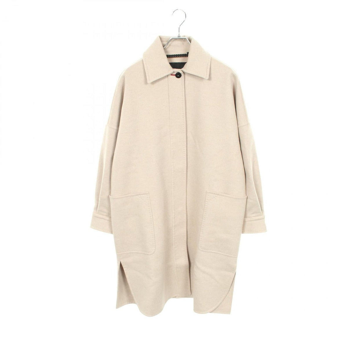 Max Mara Atelier Beige Cashmere Oversized Chemise Coat