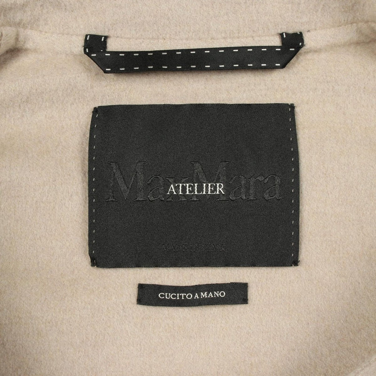 Max Mara Atelier Beige Cashmere Oversized Chemise Coat — view 3