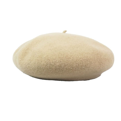 Hermes Chaine D'ancre Sante Honore Beret Bonisera Anchor Chain Wool Hat Beige 58