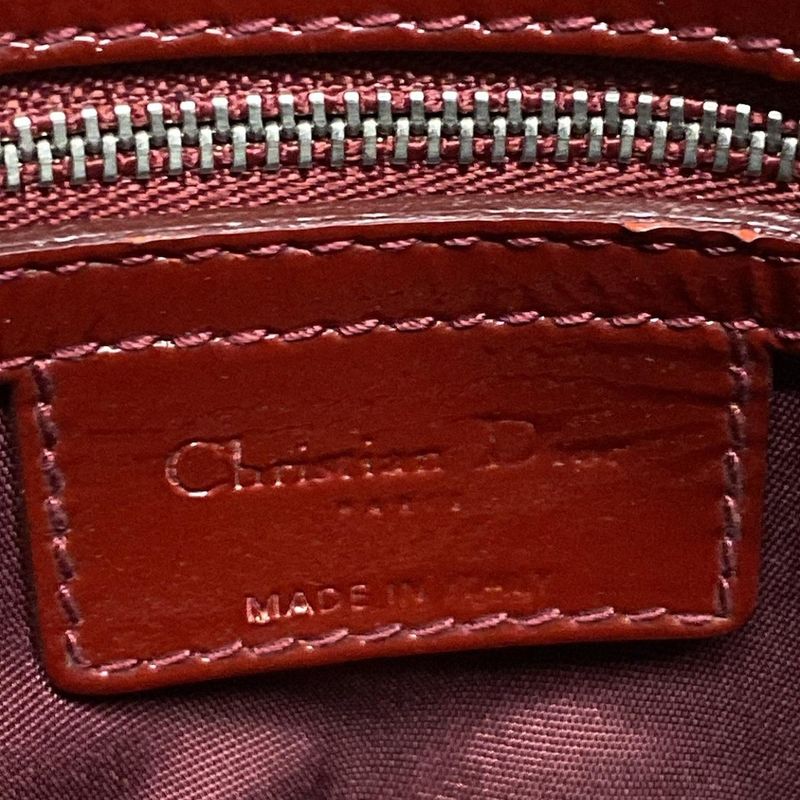 Dior/christian Dior Tote Bag Canage Stitch Red Leather