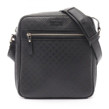 Gucci Shoulder Bag Diamante Black Leather