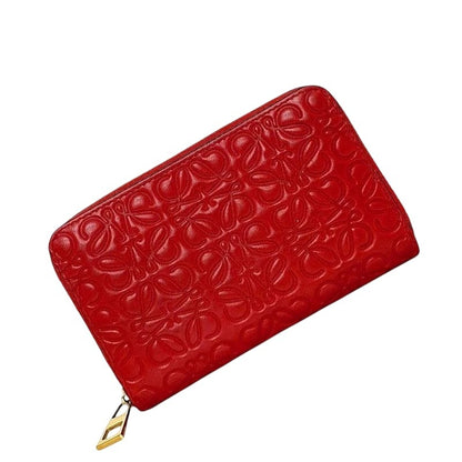 Loewe Coin Case Red Repeat Anagram Purse Leather