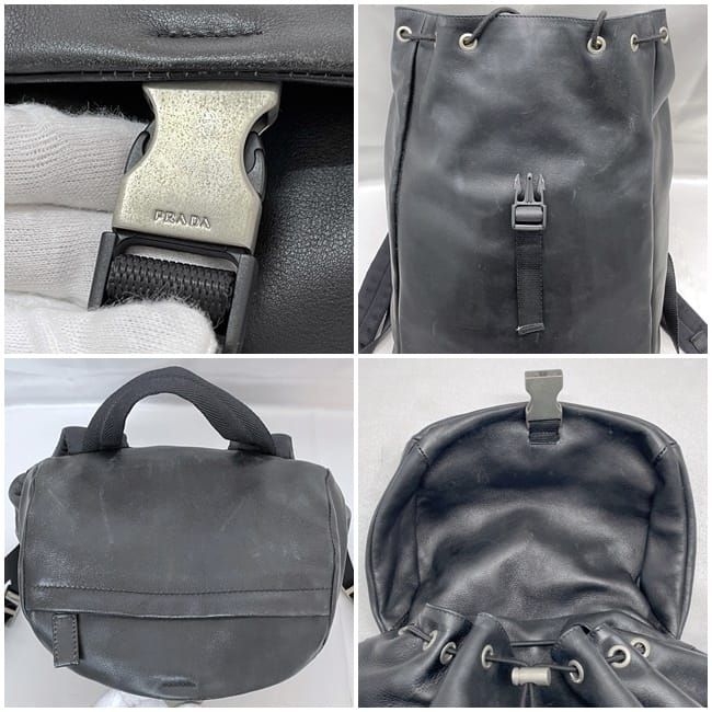 Prada Backpack Black NERO Vitello Morbido