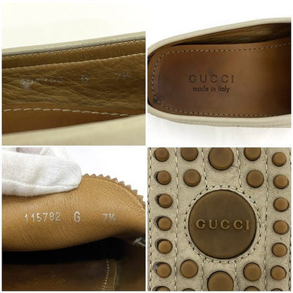 Gucci Driving Shoes Beige Navy Red Sherry