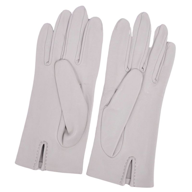 Hermes Gloves Stitched Perforated Lambskin