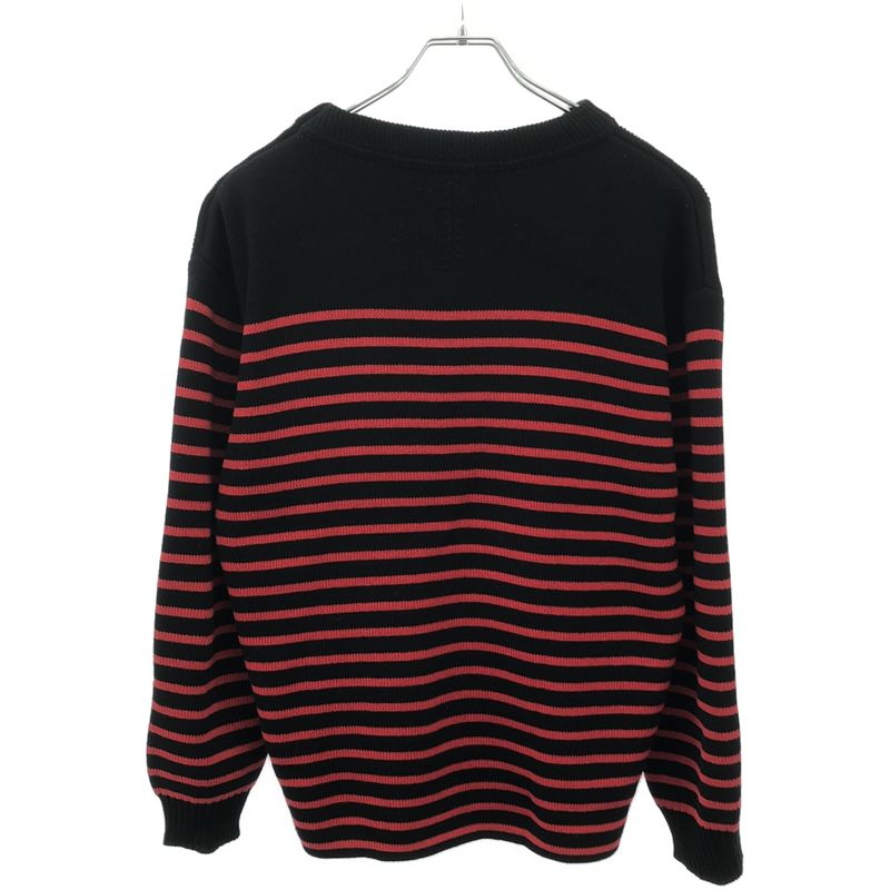 Saint Laurent Paris 14aw Shoulder Button Striped Knit Sweater 352892 Y1f01