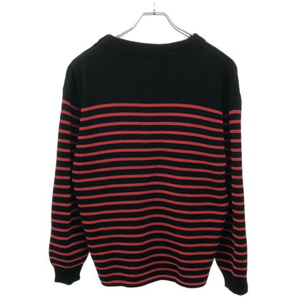 Saint Laurent Paris 14aw Shoulder Button Striped Knit Sweater 352892 Y1f01